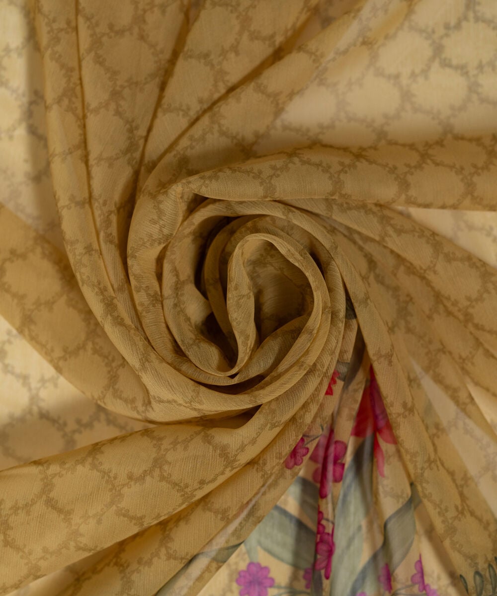 Printed Chiffon Dupatta — Sapphire view 4