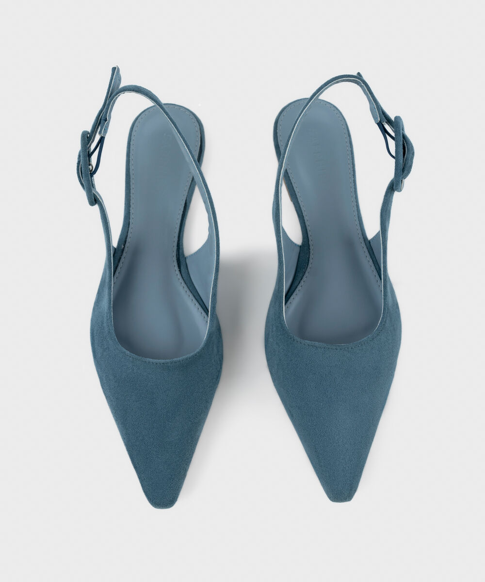 Women's Blue Slingback Flats