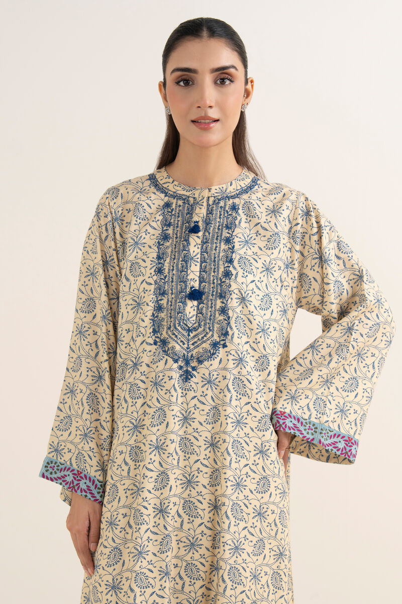 Embroidered Arabic Khaddar Shirt
