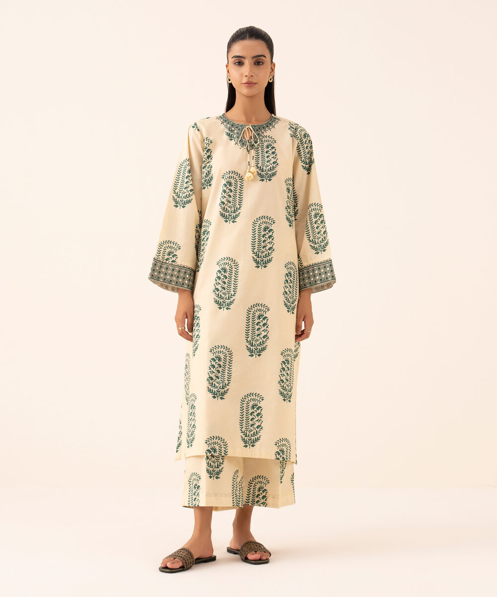 Women's RTW Cambric White Embroidered A-Line Shirt