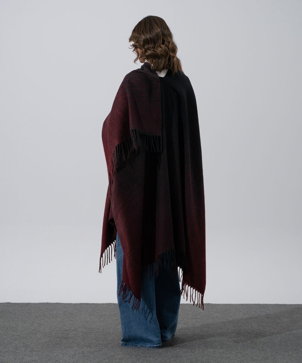 Women's Western Wear Merlot Polyester Cape Shawl
