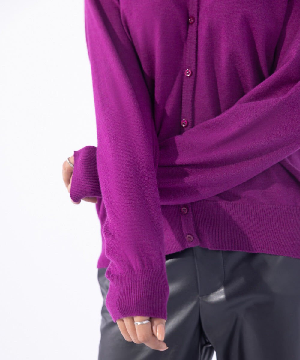 Woman - Purple Light Weight Knit Cardigan