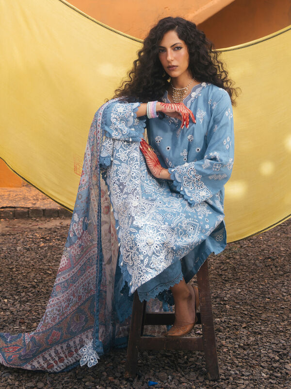 3 Piece - Embroidered Jacquard Suit