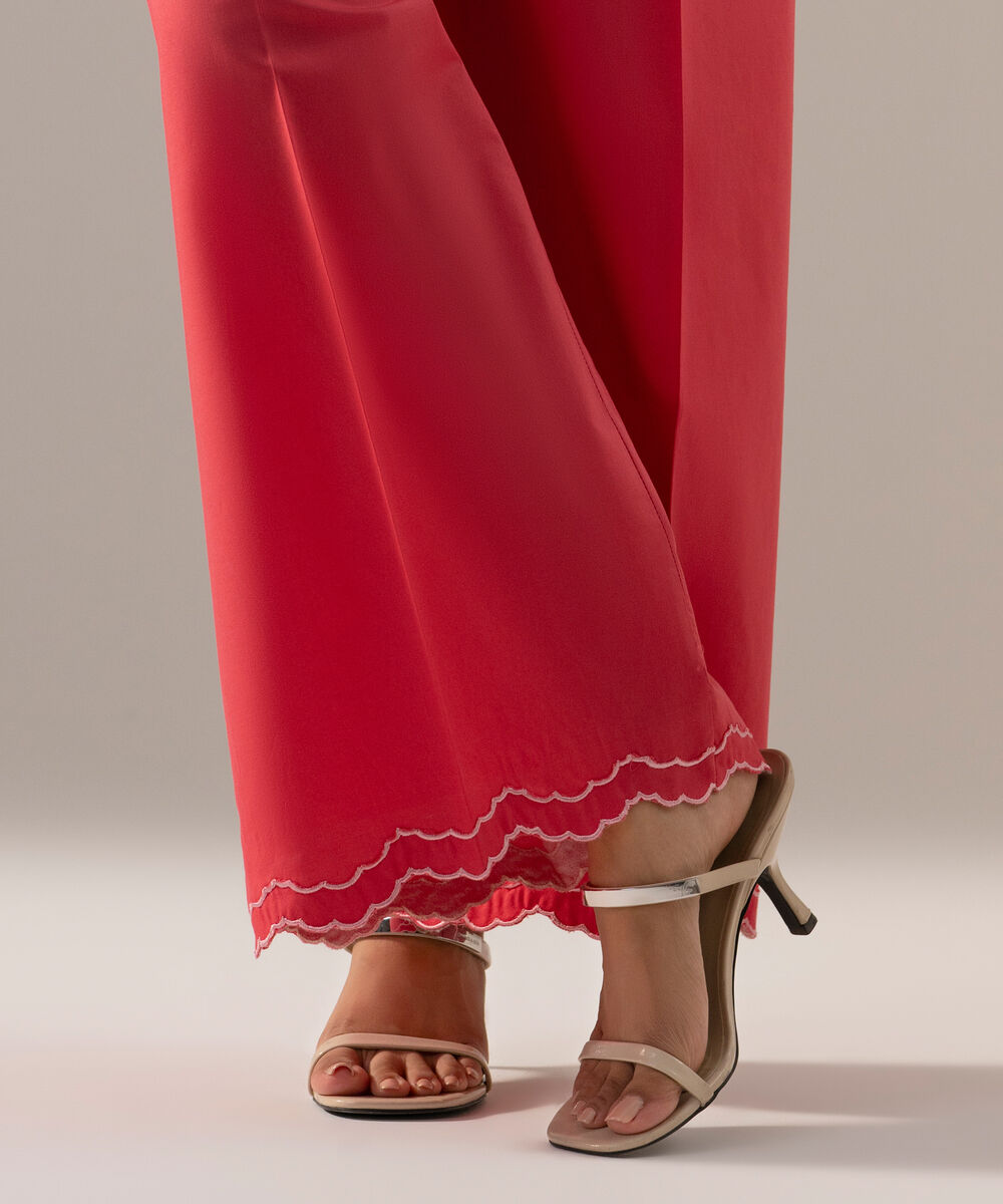 Women's RTW Cambric Solid Peach Culotte