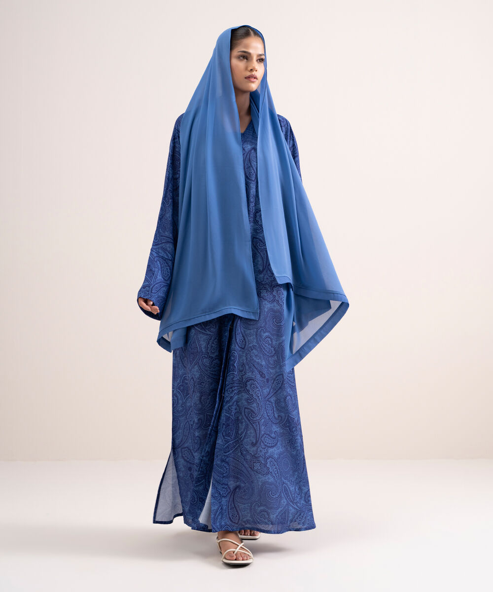 Women's Multicoloured Printed Abbaya Set