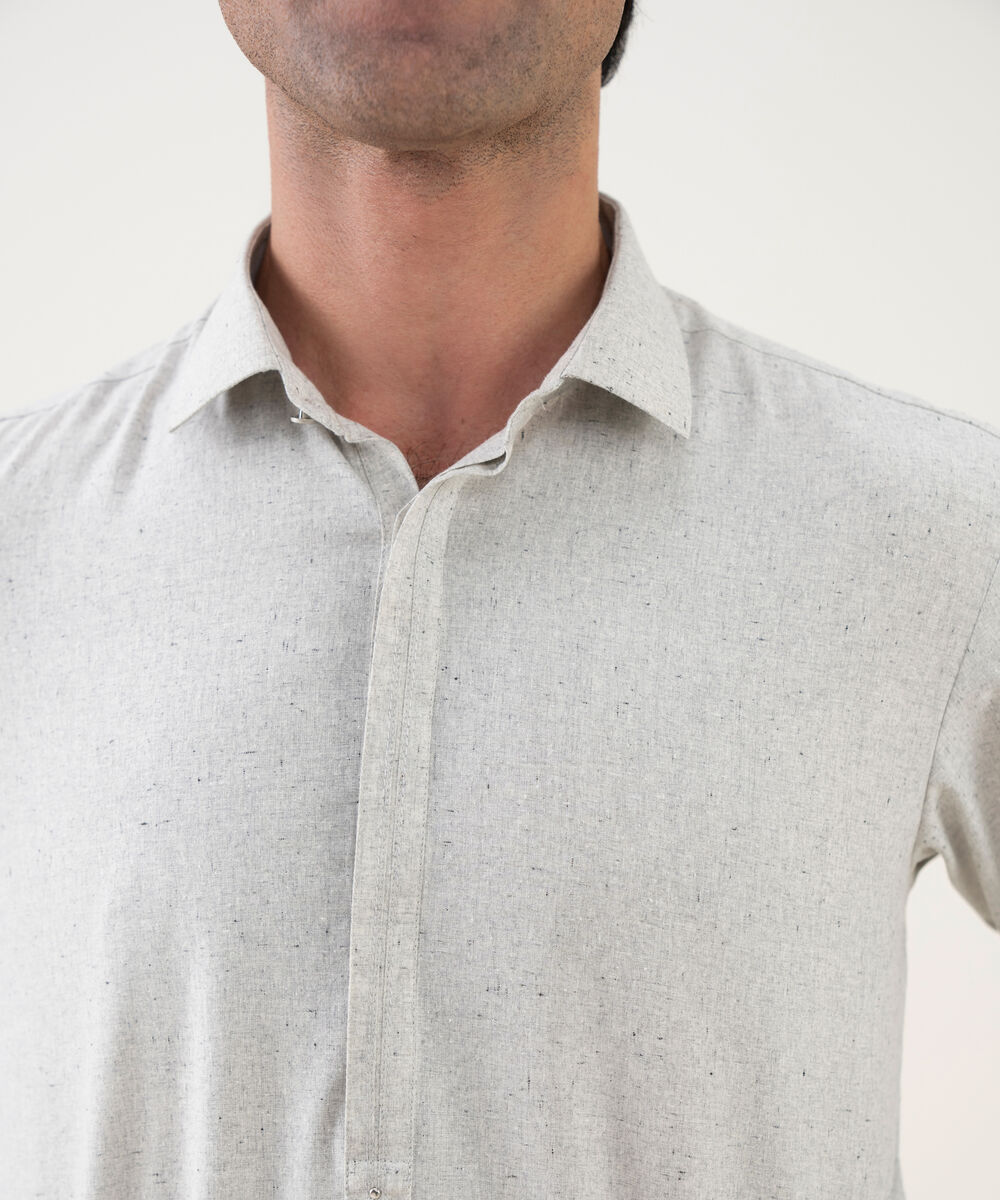 Men's Viscose Plain Beige Kameez Shalwar