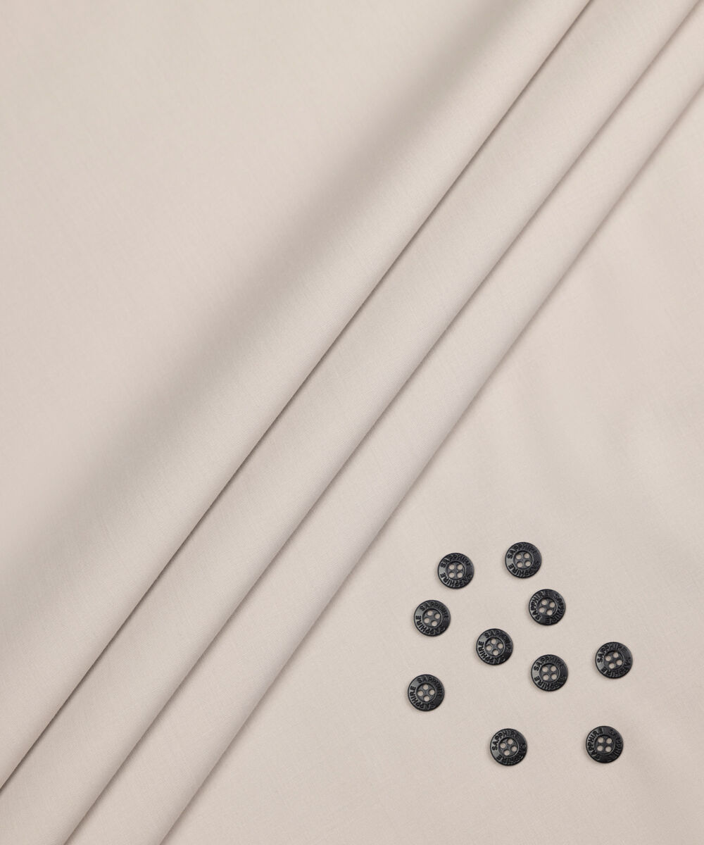 Men's Unstitched Two-Piece Beige Refined Wash & Wear Suit