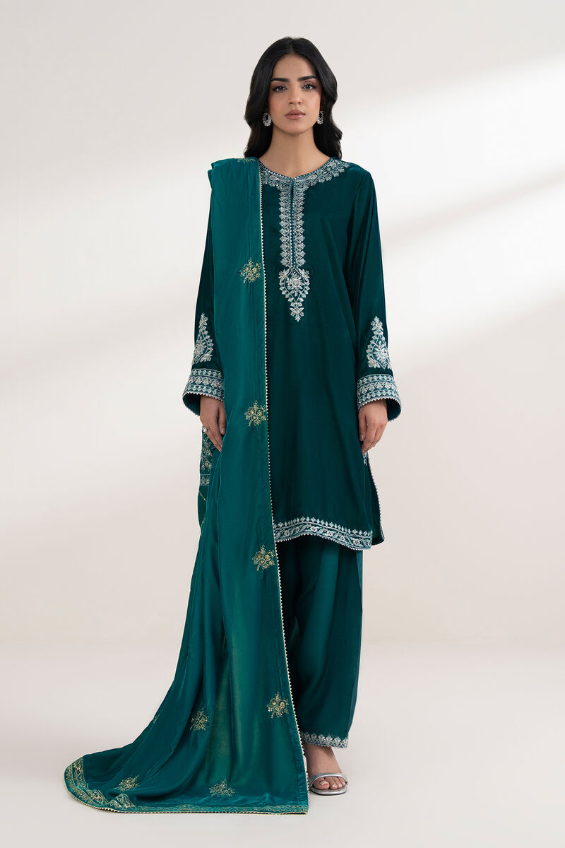 Embroidered Velvet Dupatta