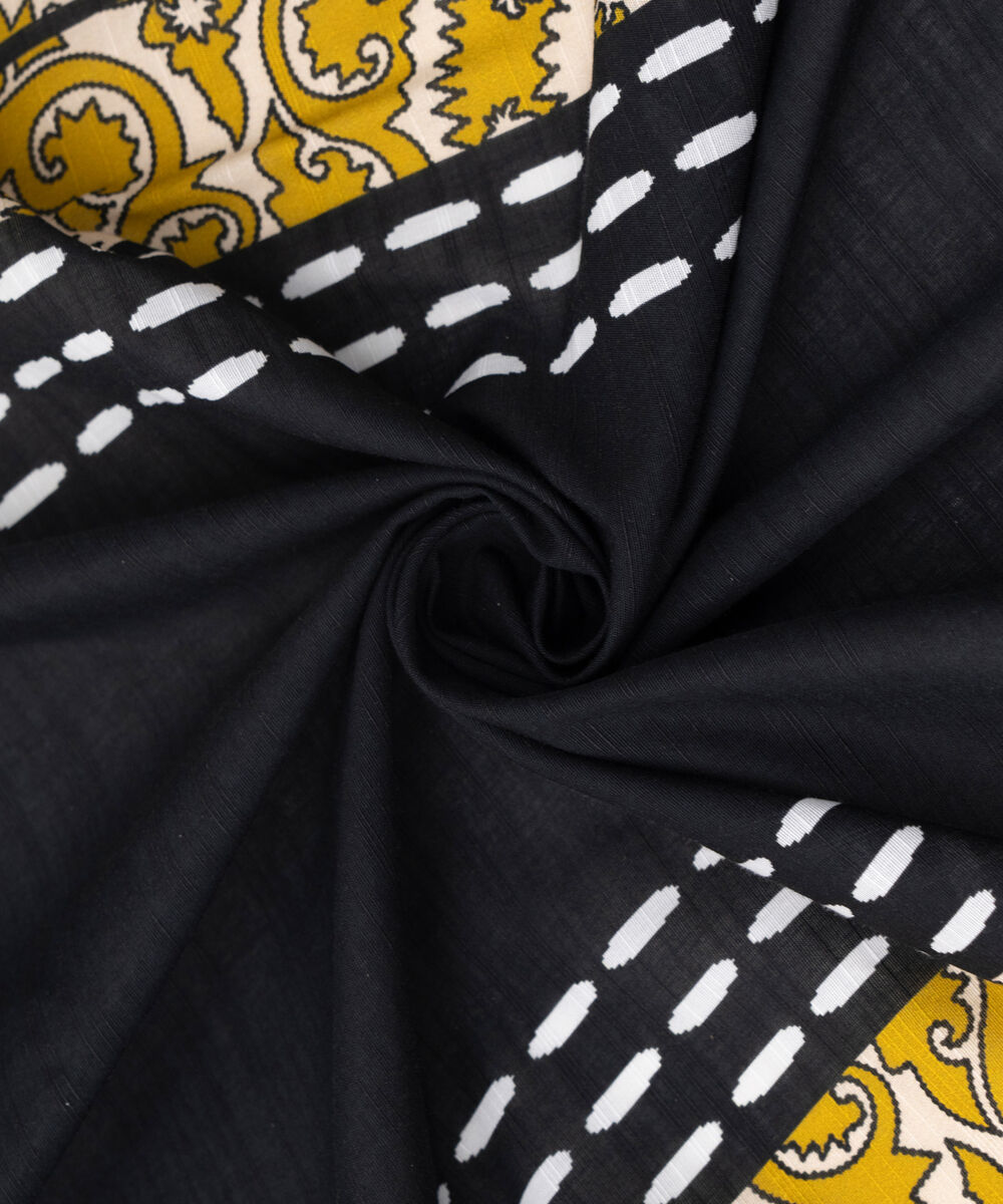 Light Khaddar Printed Black Dupatta