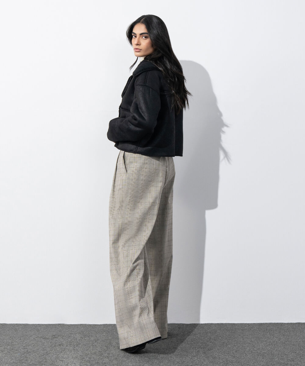 Women's Western Wear Black Reversable Short Jacket