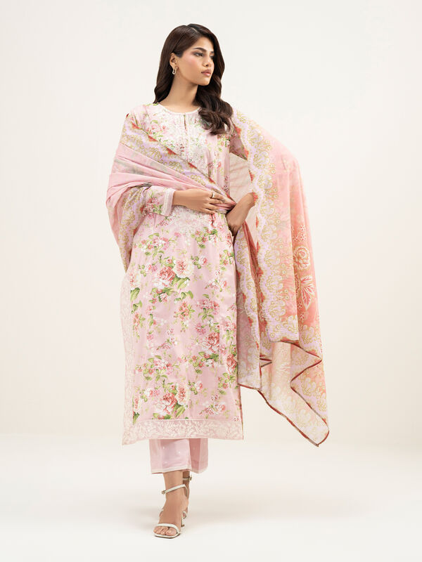 3 Piece - Embroidered Lawn Suit