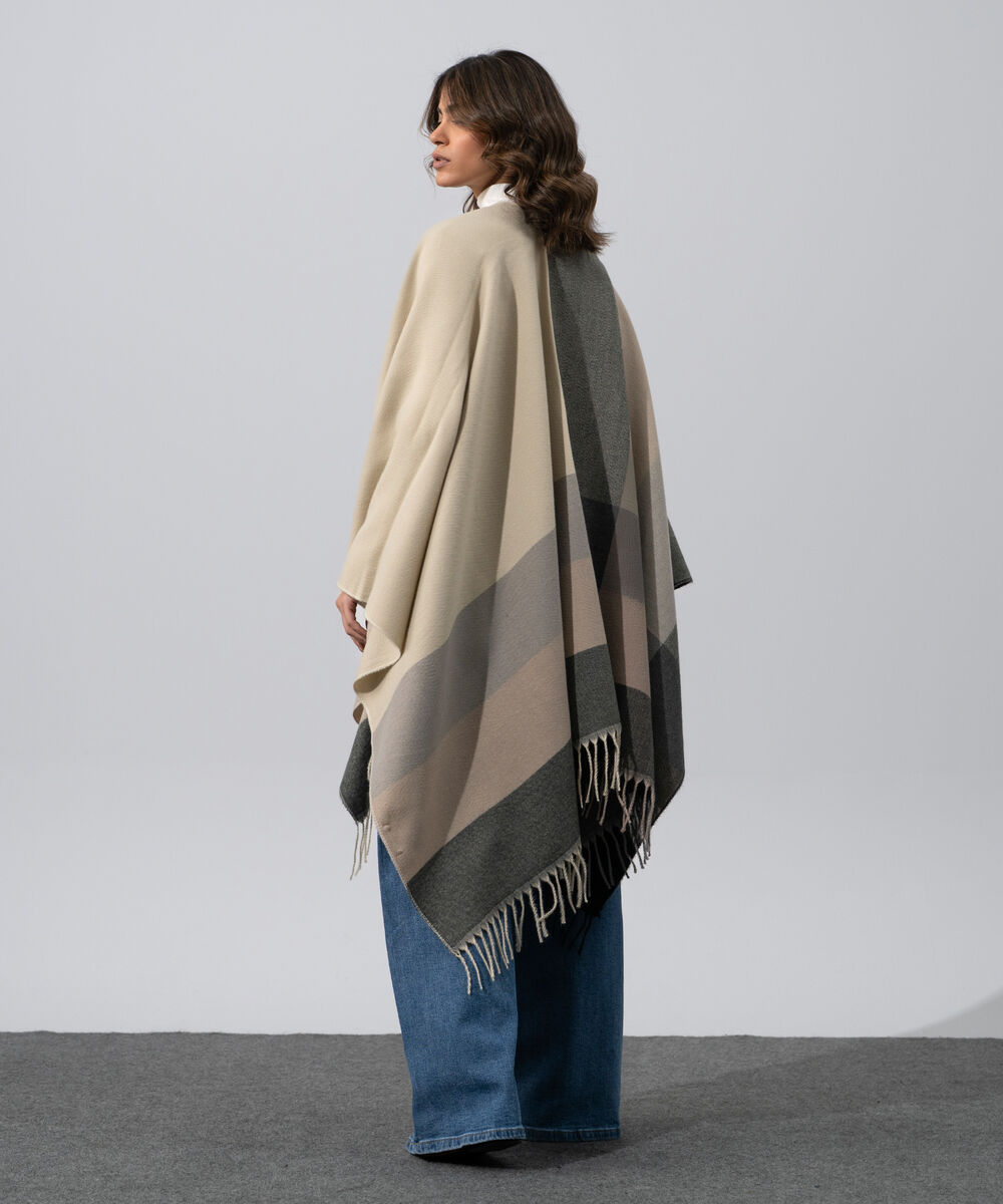 Women's Western Wear Polyester Striped Cape Shawl