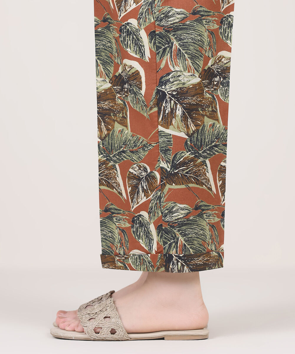 Women's RTW Cambric Multi Printed Straight Pants