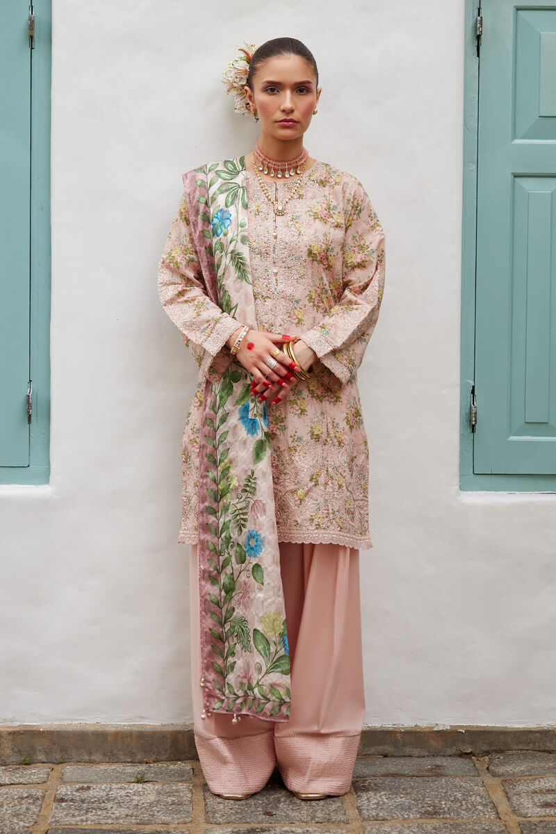3 Piece - Embroidered Zari Lawn Suit