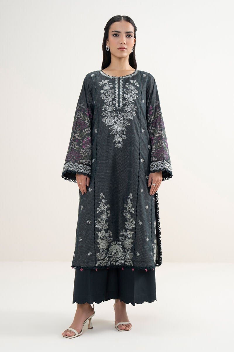 2 Piece - Emboidered Zari Lawn Suit