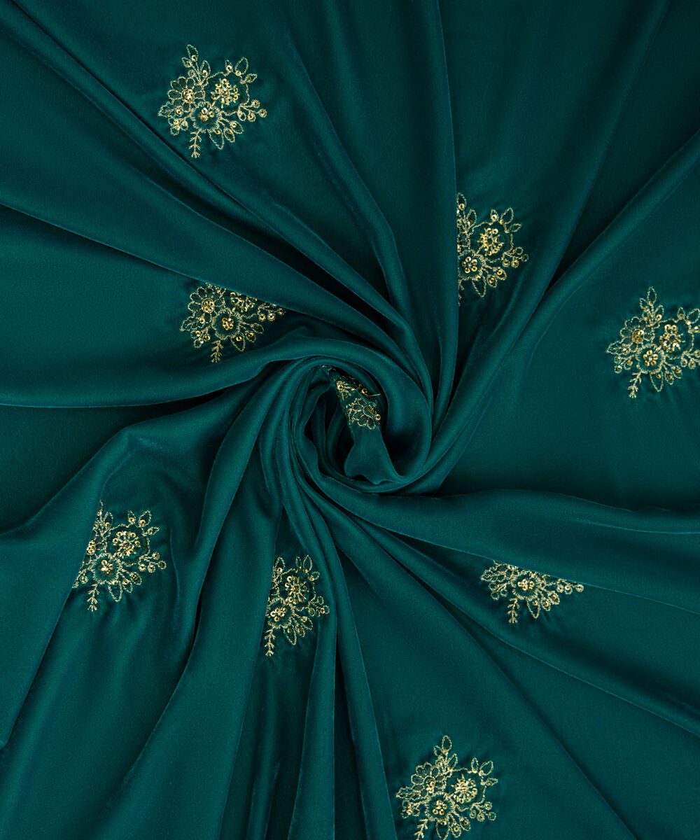 Embroidered Velvet Blue Dupatta