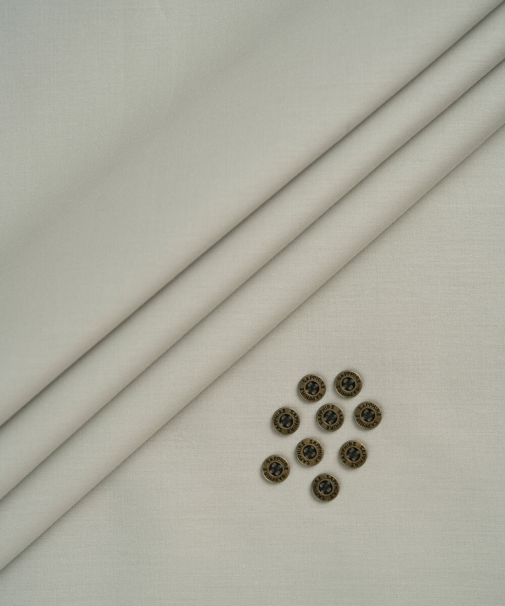 Men's Unstitched Beige Two Piece Premium Cotton Suit