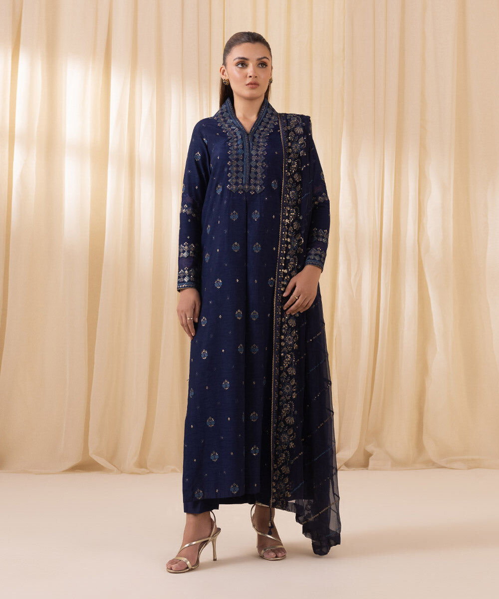 Unstitched 3 PC 000RFLX24V36 Sapphire PK