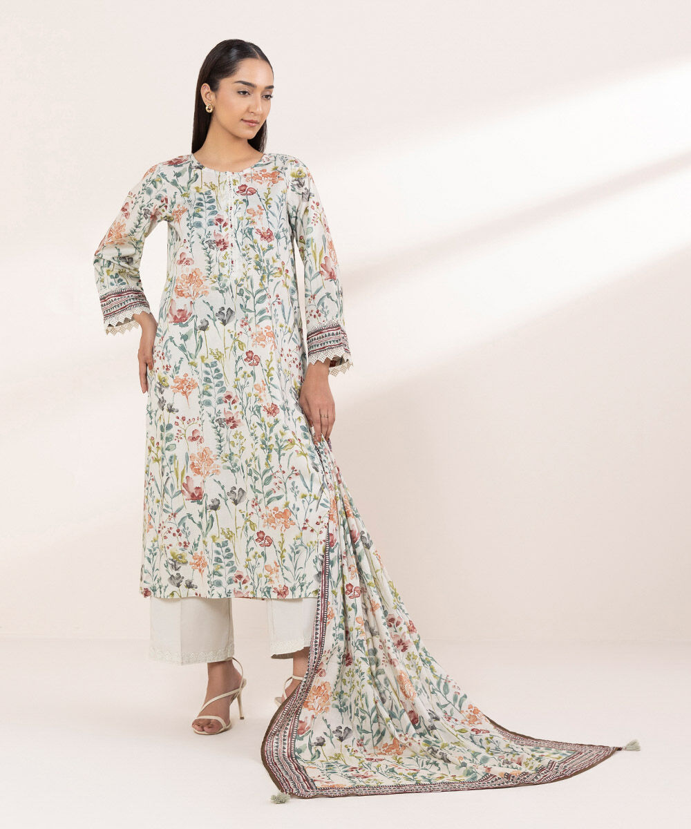 Women's RTW Lawn Multi Printed A-Line Shirt