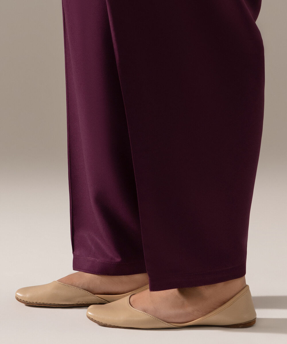 Women's RTW Viscose Marina Solid Purple Shalwar
