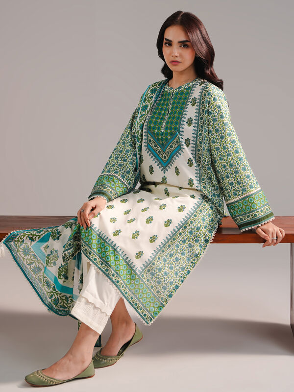 3 Piece - Printed Lawn Suit