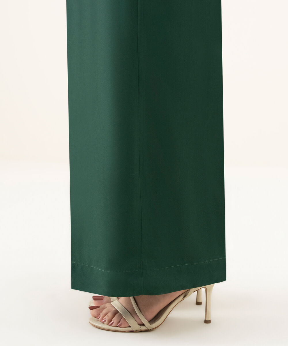 Women's RTW Cambric Green Dyed Culottes