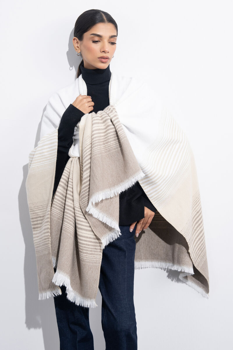 Striped Cape Shawl