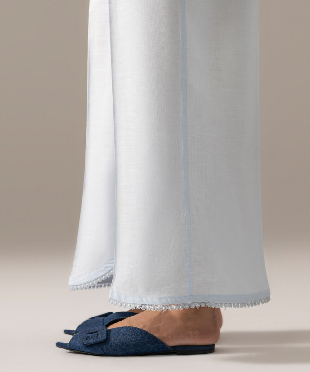 Women's RTW Cross Hatch Solid Ice Blue Culottes