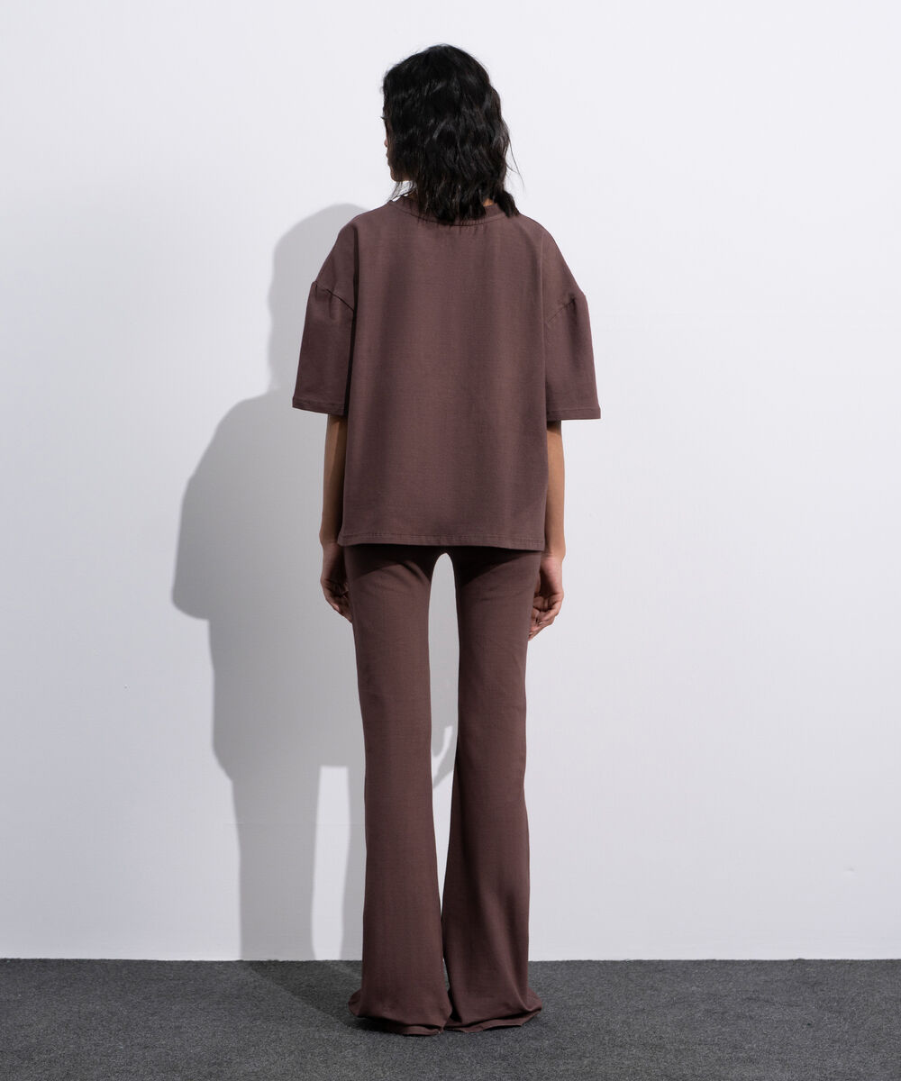 Women's Dark brown Loose Fit T-Shirt