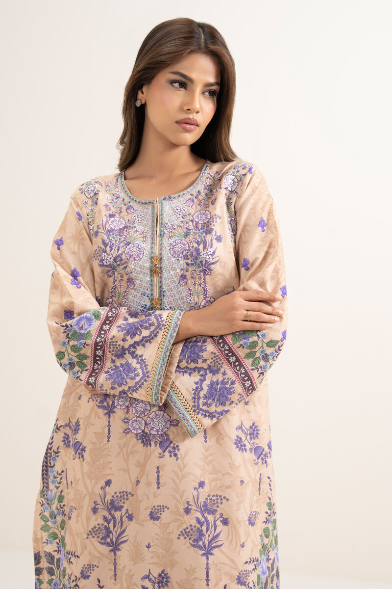 Embroidered Zari Cotton Shirt