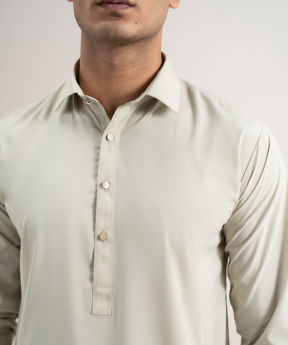 Men's Stitched Premium Wash & Wear Beige Suit