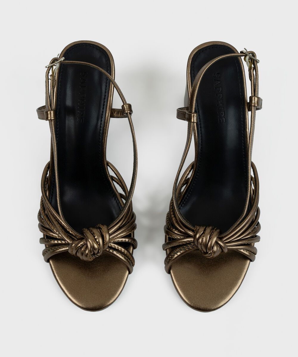 Women's Bronze Block Heels