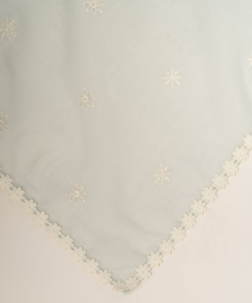 Women's RTW Textured Karandi Embroidered Green Dupatta