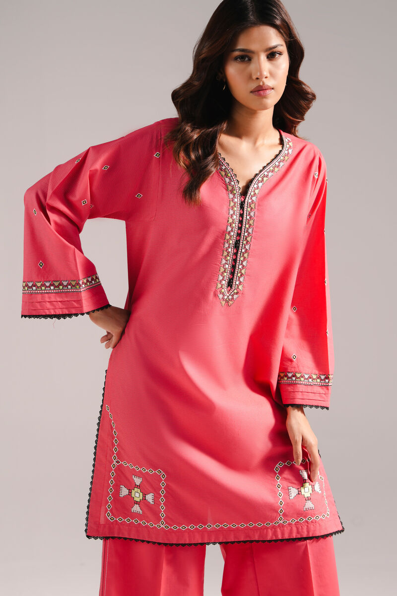 Embroidered Zari Lawn Shirt