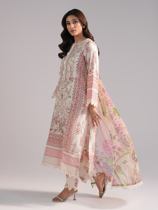3 Piece - Embroidered Lawn Suit