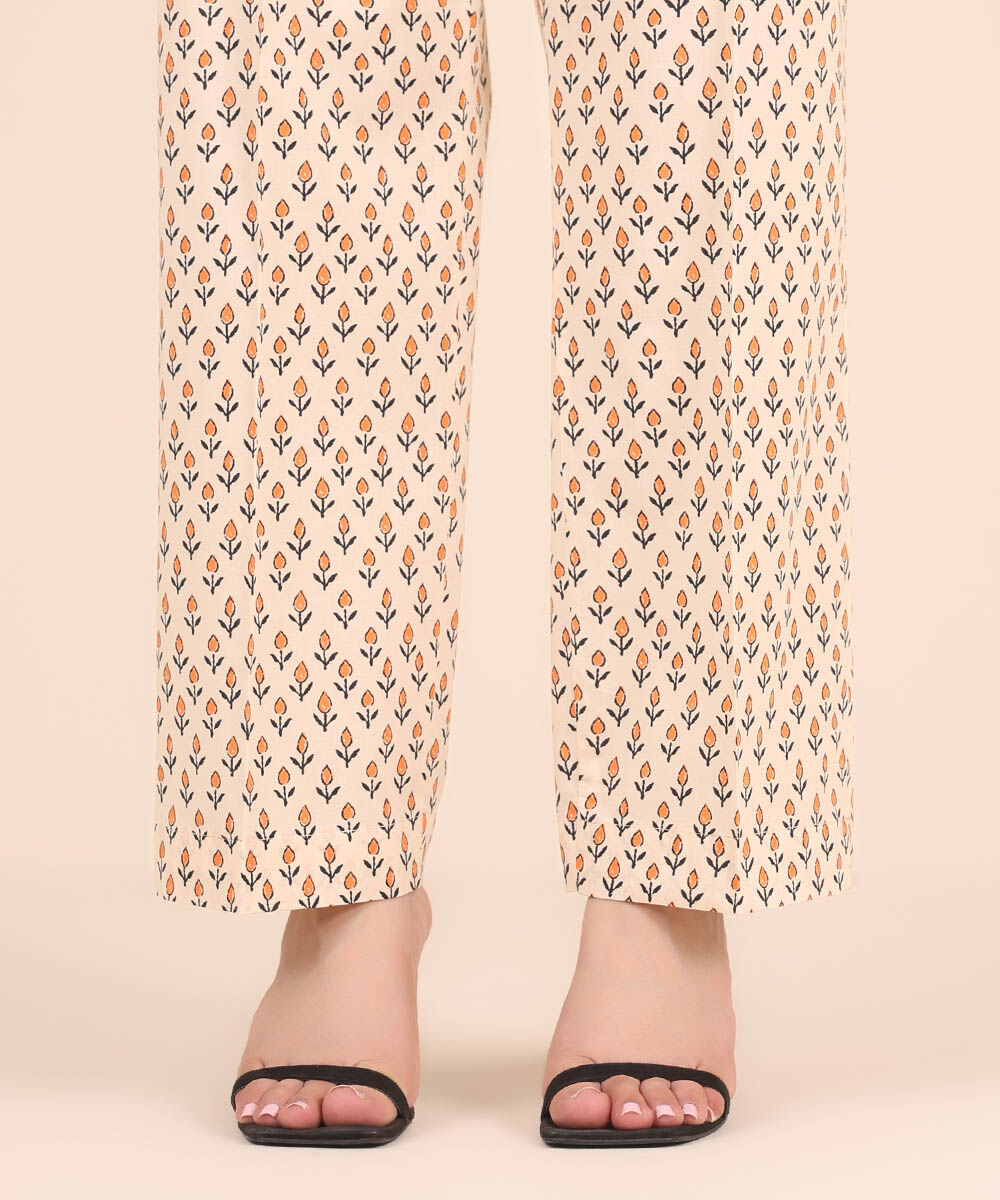 Women's RTW Cambric Multi Printed Straight Pants