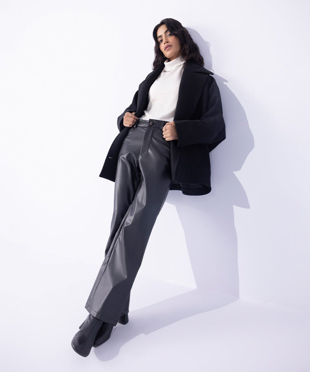 Woman - Black Cape Coat