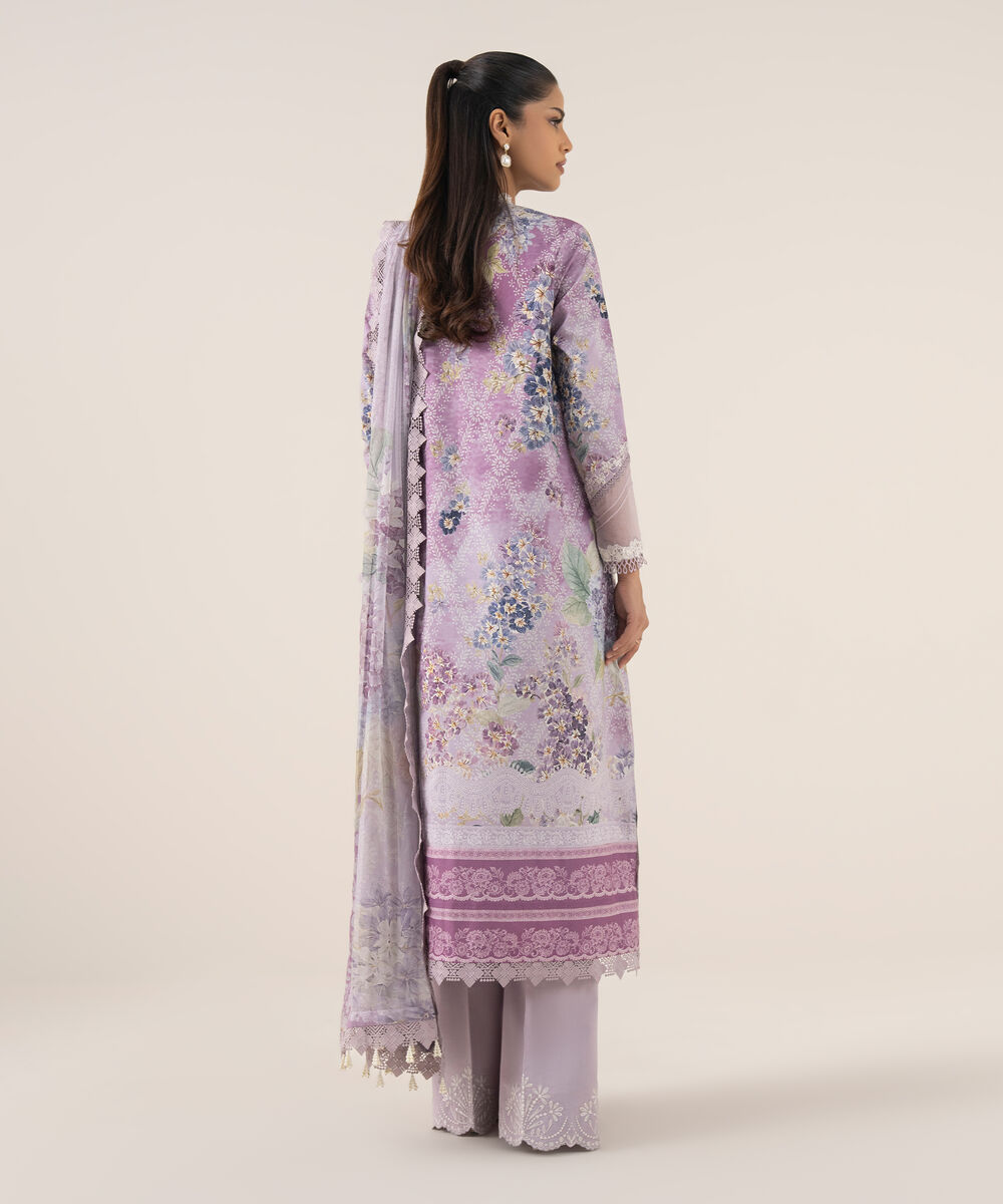 Women's Unstitched Pima Lawn Printed Three Piece Suit