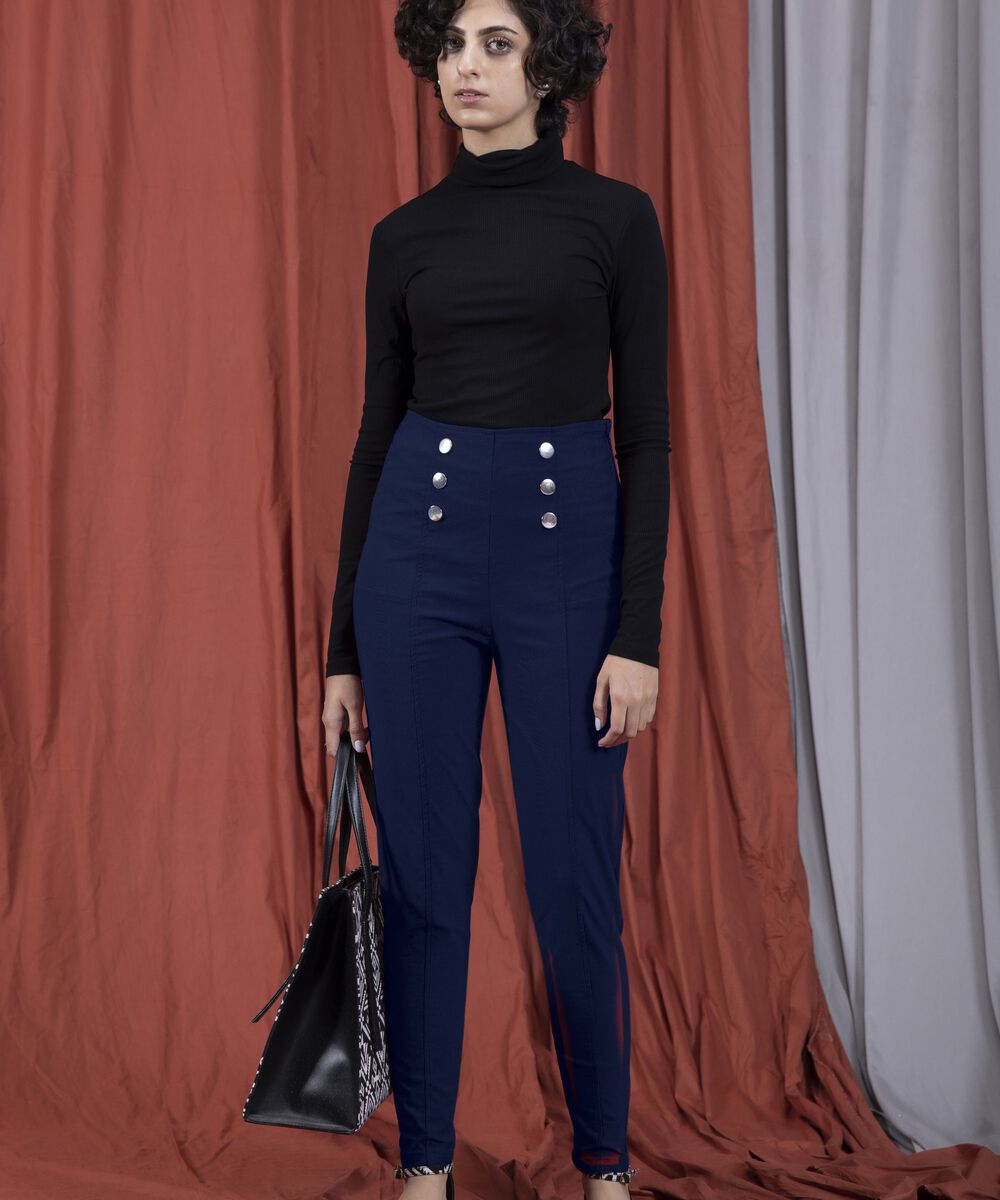 Leggings with Silver Buttons