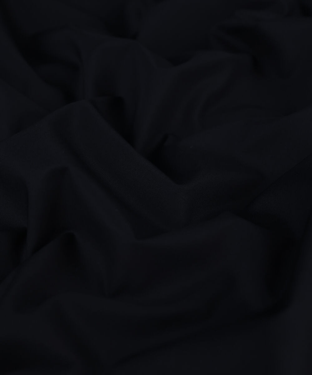 Men Unstitched Cotton Black Full Suit Fabric