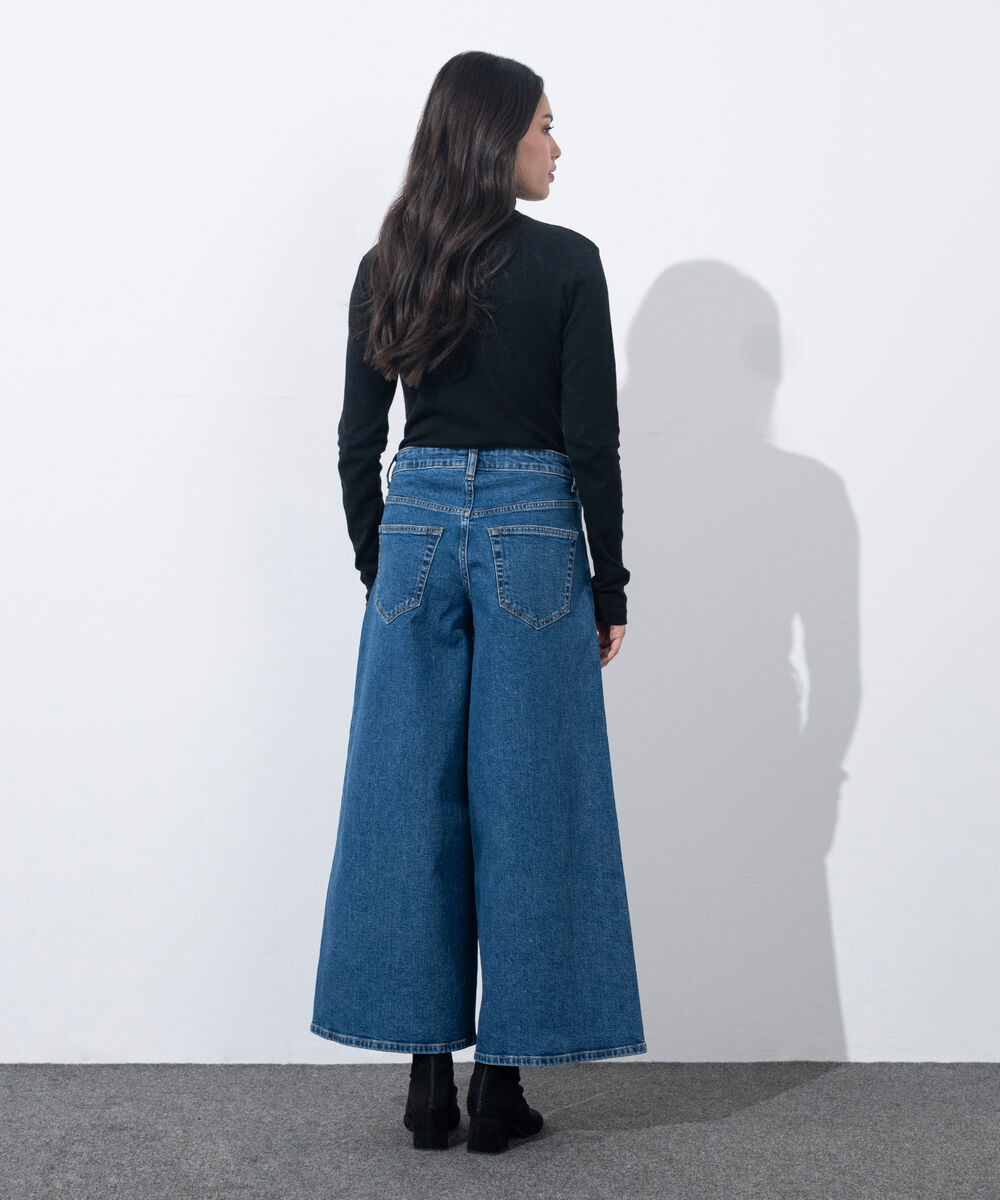 Women's Western Wear Light Blue Wash Super Wide Leg Jeans