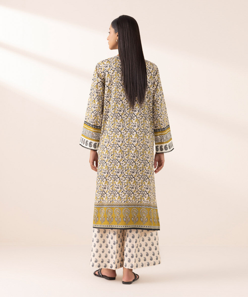 Women's Pret Yarn Dyed Multi Printed A-Line Shirt