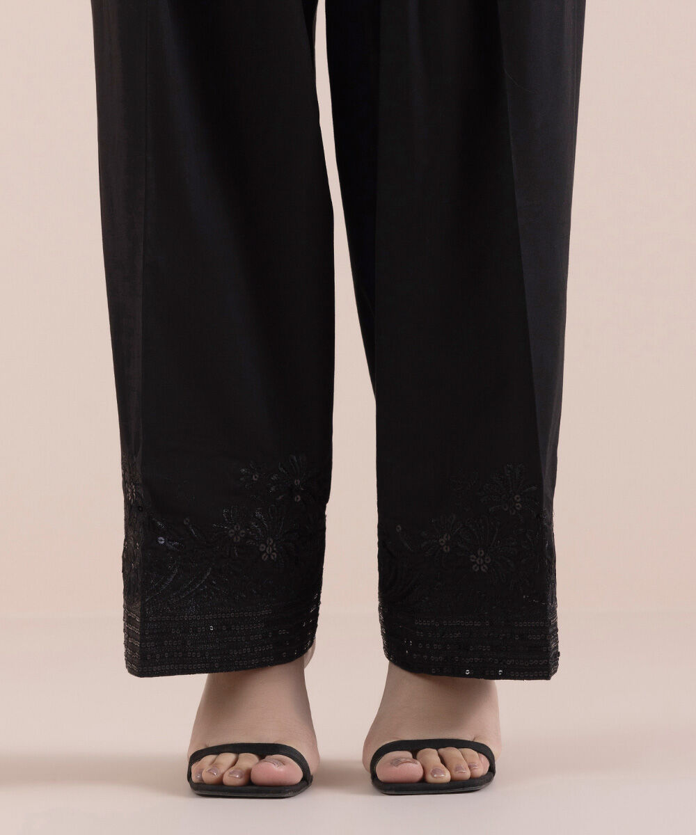 Woman - Embroidered Cambric Shalwar