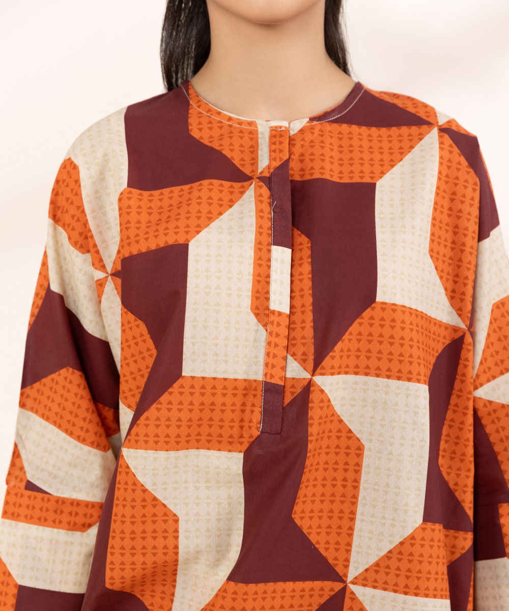 Women's RTW Lawn Multi Printed Boxy Shirt