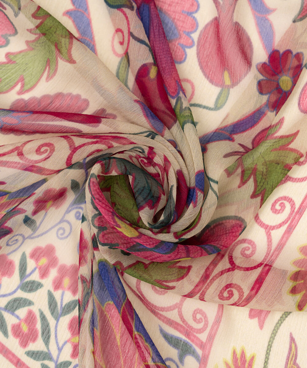 Blended Chiffon Printed Multi Dupatta