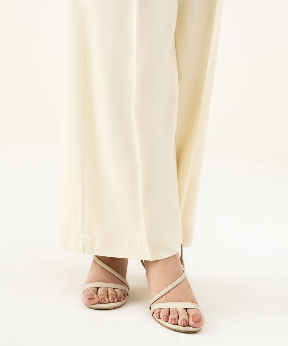 Women's RTW Cambric Off White Dyed Culottes