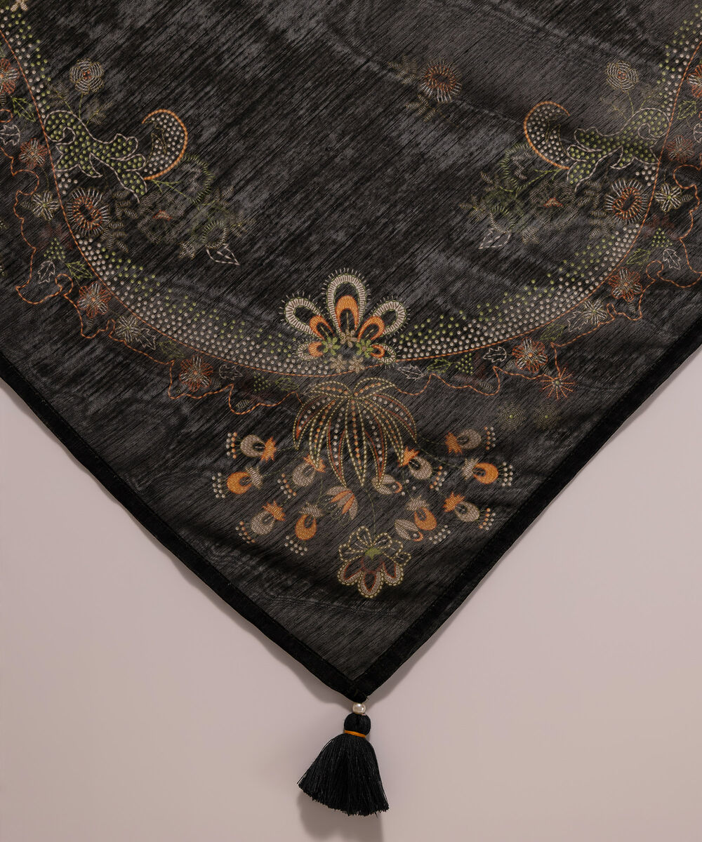 Manaar Printed Dark Green Dupatta