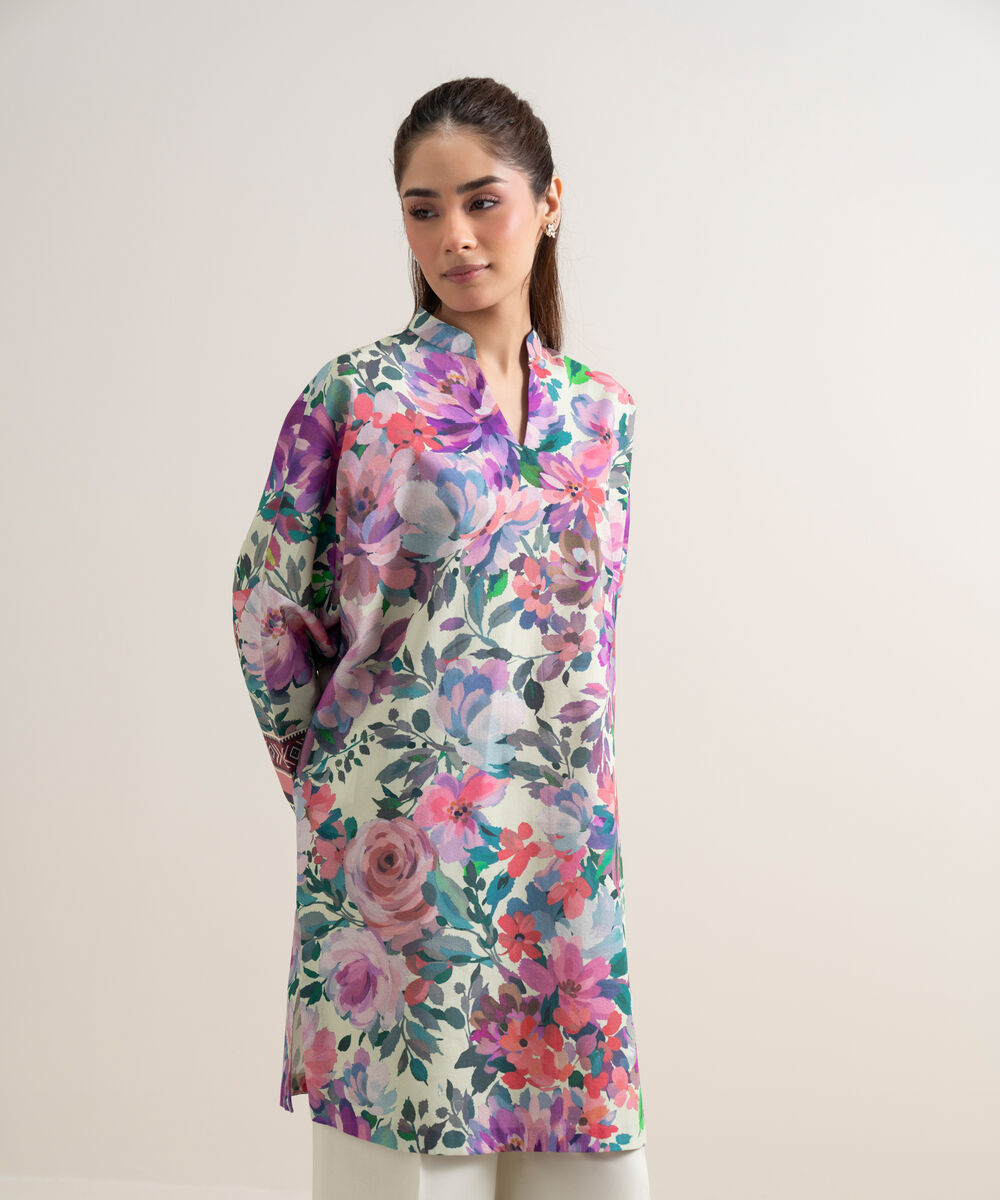 Women's Unstitched Lawn Printed Multi Shirt