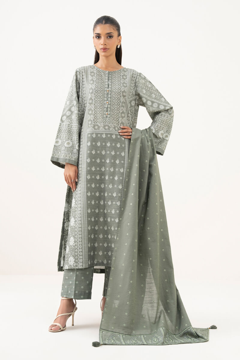 Embroidered Light Khaddar Dupatta