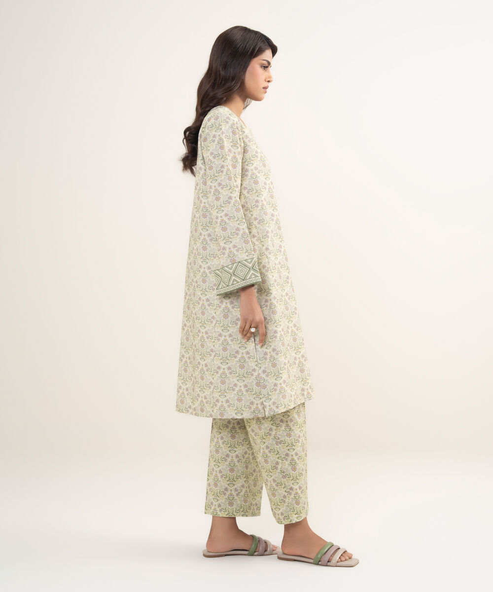 Women's Unstitched Twill Off white  3 Piece Suit